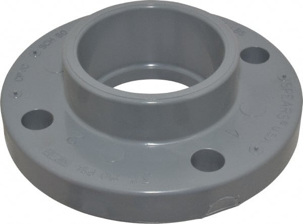 Value Collection - 3" CPVC Plastic Pipe Flange (One Piece) - Slip End Connections - Exact Tooling