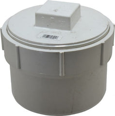 B&K Mueller - 6", PVC Drain, Waste & Vent Pipe Cleanout Adapter - Spig x CO with Plug - Exact Tooling