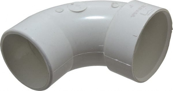 B&K Mueller - 3", PVC Drain, Waste & Vent Pipe 90 Street Elbow - Spig x Hub - Exact Tooling
