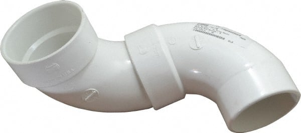 B&K Mueller - 4", PVC Drain, Waste & Vent Pipe 90 Street Elbow - Spig x Hub - Exact Tooling