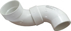 B&K Mueller - 4", PVC Drain, Waste & Vent Pipe 90 Street Elbow - Spig x Hub - Exact Tooling