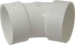 B&K Mueller - 3", PVC Drain, Waste & Vent Pipe 45 Elbow - Hub x Hub - Exact Tooling
