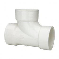 B&K Mueller - 3", PVC Drain, Waste & Vent Pipe Sanitary Tee - Hub x Hub x Hub - Exact Tooling