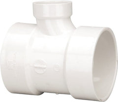 B&K Mueller - 4 x 4 x 2", PVC Drain, Waste & Vent Pipe Reducing Sanitary Tee - Hub x Hub x Hub - Exact Tooling
