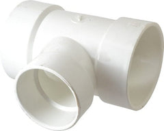 B&K Mueller - 4 x 4 x 3", PVC Drain, Waste & Vent Pipe Reducing Sanitary Tee - Hub x Hub x Hub - Exact Tooling