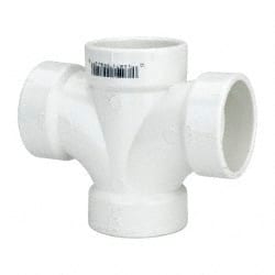 B&K Mueller - 1-1/2", PVC Drain, Waste & Vent Pipe Sanitary Cross - All Hub - Exact Tooling