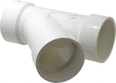 B&K Mueller - 3", PVC Drain, Waste & Vent Pipe 45 Wye - Hub x Hub x Hub - Exact Tooling