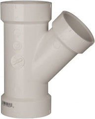 B&K Mueller - 2 x 2 x 1-1/2", PVC Drain, Waste & Vent Pipe 45 Wye - Hub x Hub x Hub - Exact Tooling