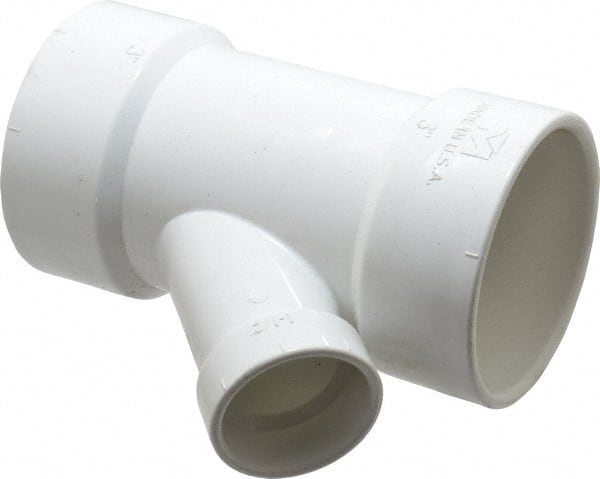 B&K Mueller - 3 x 3 x 1-1/2", PVC Drain, Waste & Vent Pipe 45 Wye - Hub x Hub x Hub - Exact Tooling