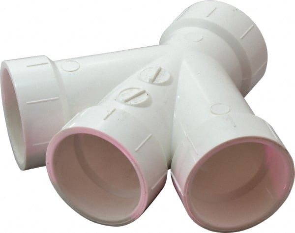 B&K Mueller - 1-1/2", PVC Drain, Waste & Vent Pipe 45 Double Wye - All Hub - Exact Tooling