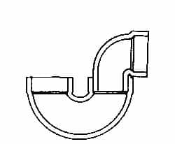 B&K Mueller - 4", PVC Drain, Waste & Vent Pipe P Trap - Hub x Hub - Exact Tooling