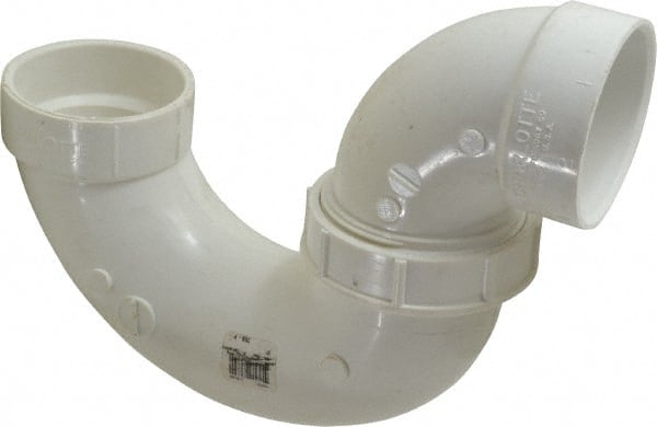 B&K Mueller - 2", PVC Drain, Waste & Vent Pipe P Trap with Union - Hub x Hub - Exact Tooling
