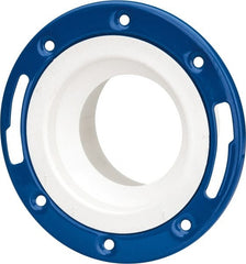 B&K Mueller - 4 x 3" Pipe, 7" OD, PVC Adjustable Closet Flange - 40° Max Working Temp, Hub End Connections - Exact Tooling