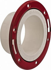 B&K Mueller - 4" Pipe, 7" OD, PVC Adjustable Closet Flange - 40° Max Working Temp, Spig End Connections - Exact Tooling