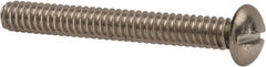 Value Collection - #10-24 UNC, 1-1/2" Length Under Head Slotted Drive Machine Screw - Round Head, Grade 316 Stainless Steel, Uncoated, Without Washer - Exact Tooling