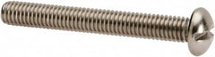 Value Collection - #10-32 UNF, 1-1/2" Length Under Head Slotted Drive Machine Screw - Round Head, Grade 316 Stainless Steel, Uncoated, Without Washer - Exact Tooling