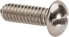 Value Collection - 1/4-20 UNC, 3/4" Length Under Head Slotted Drive Machine Screw - Round Head, Grade 316 Stainless Steel, Uncoated, Without Washer - Exact Tooling
