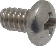 Value Collection - #4-40 UNC, 3/8" Length Under Head Phillips Drive Machine Screw - Pan Head, Grade 316 Stainless Steel, Uncoated, Without Washer - Exact Tooling
