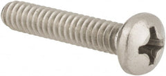 Value Collection - #6-32 UNC, 3/4" Length Under Head Phillips Drive Machine Screw - Pan Head, Grade 316 Stainless Steel, Uncoated, Without Washer - Exact Tooling