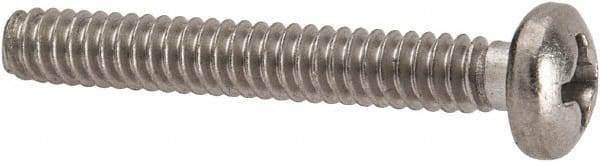 Value Collection - #6-32 UNC, 1" Length Under Head Phillips Drive Machine Screw - Pan Head, Grade 316 Stainless Steel, Uncoated, Without Washer - Exact Tooling