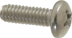 Value Collection - #8-32 UNC, 1/2" Length Under Head Phillips Drive Machine Screw - Pan Head, Grade 316 Stainless Steel, Uncoated, Without Washer - Exact Tooling