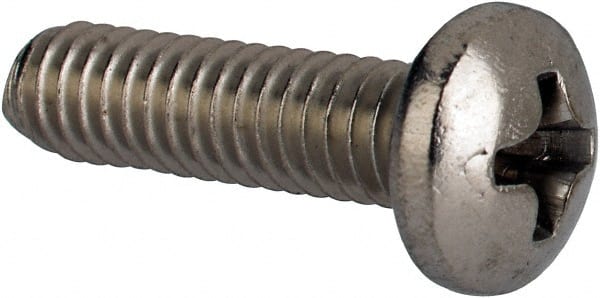 Value Collection - #8-32 UNC, 5/8" Length Under Head Phillips Drive Machine Screw - Pan Head, Grade 316 Stainless Steel, Uncoated, Without Washer - Exact Tooling