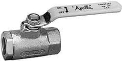 Apollo - 4" Pipe, Standard Port, Bronze Standard Ball Valve - 2 Piece, Inline - One Way Flow, FNPT x FNPT Ends, Lever Handle, 600 WOG - Exact Tooling