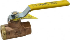 Apollo - 1/4" Pipe, Standard Port, Bronze Standard Ball Valve - 2 Piece, Inline - One Way Flow, FNPT x FNPT Ends, Lever Handle, 600 WOG, 125 WSP - Exact Tooling