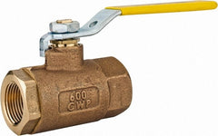 Apollo - 3/4" Pipe, Standard Port, Bronze Standard Ball Valve - 2 Piece, Inline - One Way Flow, FNPT x FNPT Ends, Lever Handle, 600 WOG, 125 WSP - Exact Tooling