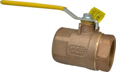 Apollo - 2" Pipe, Standard Port, Bronze Standard Ball Valve - 2 Piece, Inline - One Way Flow, FNPT x FNPT Ends, Lever Handle, 600 WOG, 125 WSP - Exact Tooling