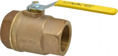 Apollo - 2-1/2" Pipe, Standard Port, Bronze Standard Ball Valve - 2 Piece, Inline - One Way Flow, FNPT x FNPT Ends, Lever Handle, 600 WOG, 125 WSP - Exact Tooling