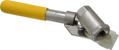 Apollo - 1/2" Pipe, Stainless Steel Standard Ball Valve - 2 Piece, Inline - One Way Flow, FNPT x FNPT Ends, Deadman Lever (Spring Return to Close) Handle, 2,000 WOG, 150 WSP - Exact Tooling