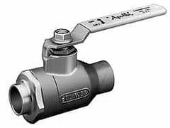 Apollo - 3" Pipe, Standard Port, Bronze Standard Ball Valve - 2 Piece, Inline - One Way Flow, Soldered x Soldered Ends, Lever Handle, 600 WOG, 125 WSP - Exact Tooling