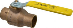 Apollo - 1-1/2" Pipe, Standard Port, Bronze Standard Ball Valve - 2 Piece, Inline - One Way Flow, Soldered x Soldered Ends, Lever Handle, 600 WOG, 125 WSP - Exact Tooling