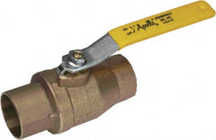 Apollo - 2" Pipe, Standard Port, Bronze Standard Ball Valve - 2 Piece, Inline - One Way Flow, Soldered x Soldered Ends, Lever Handle, 600 WOG, 125 WSP - Exact Tooling