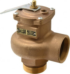 Conbraco - 2" Inlet, 2" Outlet, High Capacity Steam Relief Valve - 15 Max psi, Bronze, 3,150 Lb per Hour - Exact Tooling