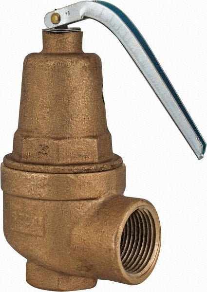 Conbraco - 3/4" Inlet, 1" Outlet, ASME Section IV Safety Relief Valve - 15 Max psi, Bronze, 635,000 BTUs - Exact Tooling