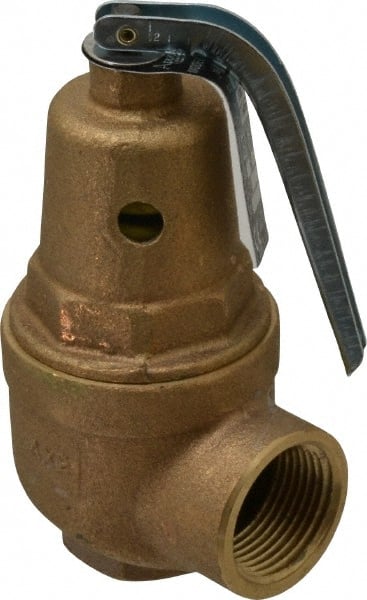 Conbraco - 3/4" Inlet, 1" Outlet, ASME Section IV Safety Relief Valve - 100 Max psi, Bronze, 2,536,000 BTUs - Exact Tooling