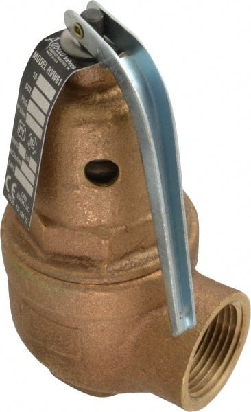 Conbraco - 3/4" Inlet, 1" Outlet, ASME Section IV Safety Relief Valve - 150 Max psi, Bronze, 3,655,000 BTUs - Exact Tooling