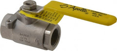 Apollo - 3/4" Pipe, Stainless Steel Standard Ball Valve - Three Way, FNPT x FNPT x FNPT Ends, Lever Handle, 800 WOG - Exact Tooling