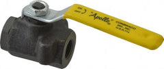 Apollo - 3/8" Pipe, Standard Port, Carbon Steel Standard Ball Valve - 2 Piece, Inline - One Way Flow, FNPT x FNPT Ends, Lever Handle, 2,000 WOG, 150 WSP - Exact Tooling