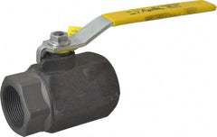 Apollo - 1-1/2" Pipe, Standard Port, Carbon Steel Standard Ball Valve - 2 Piece, Inline - One Way Flow, FNPT x FNPT Ends, Lever Handle, 1,500 WOG, 150 WSP - Exact Tooling