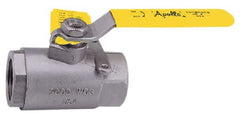 Apollo - 2-1/2" Pipe, Stainless Steel Standard Ball Valve - 2 Piece, Inline - One Way Flow, FNPT x FNPT Ends, Lever Handle, 1,000 WOG, 150 WSP - Exact Tooling