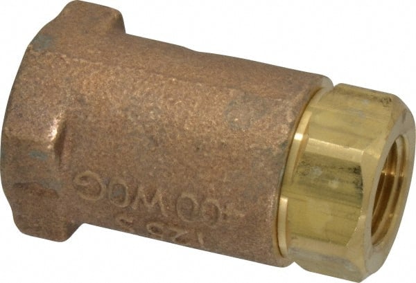 Conbraco - 3/8" Bronze Check Valve - Inline, FNPT x FNPT - Exact Tooling