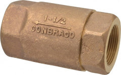 Conbraco - 1-1/2" Bronze Check Valve - Inline, FNPT x FNPT - Exact Tooling