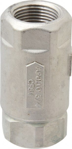 Conbraco - 3/4" Stainless Steel Check Valve - Inline, FNPT x FNPT - Exact Tooling