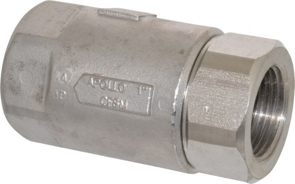 Conbraco - 1" Stainless Steel Check Valve - Inline, FNPT x FNPT - Exact Tooling