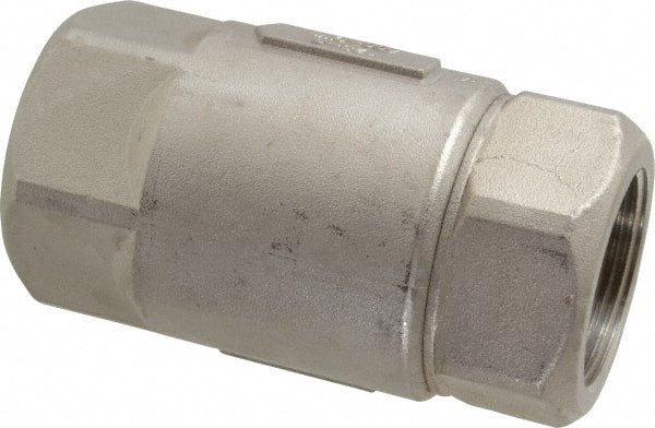 Conbraco - 1-1/4" Stainless Steel Check Valve - Inline, FNPT x FNPT - Exact Tooling