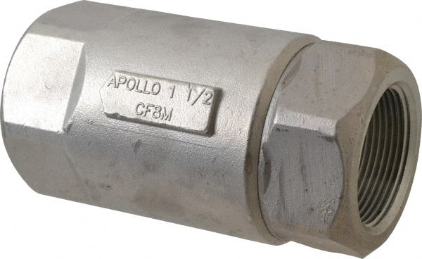 Conbraco - 1-1/2" Stainless Steel Check Valve - Inline, FNPT x FNPT - Exact Tooling