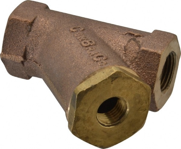 Conbraco - 3/8" Pipe, FNPT Ends, Cast Bronze Y-Strainer - 400 psi WOG Rating - Exact Tooling